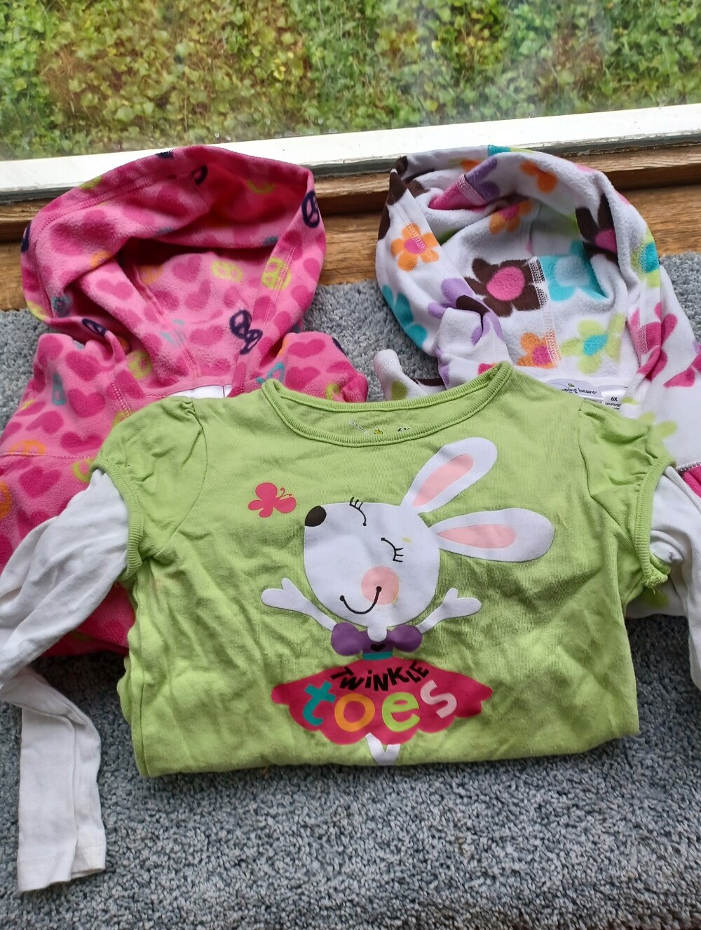 jumping beans Green Bunny Graphic Layered-Look Top